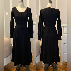 Womens Knit long sleeve black dress in size M